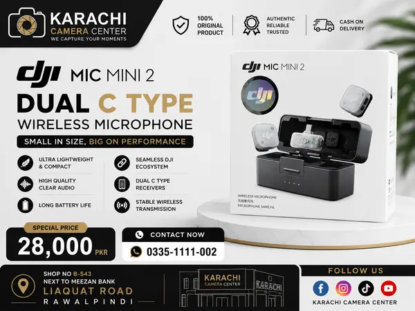 DJI Mic Mini 2 C Type Dual Collar Wireless Microphone