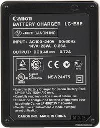 Canon LC -E8 Charger