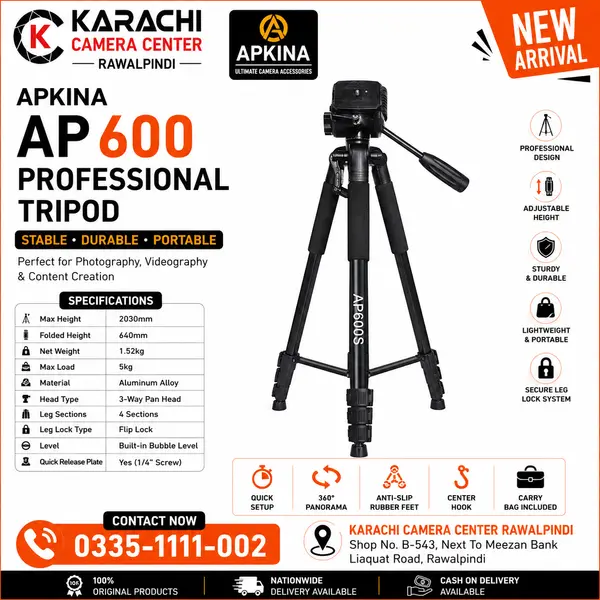 Apkina AP600 Professional Tripod