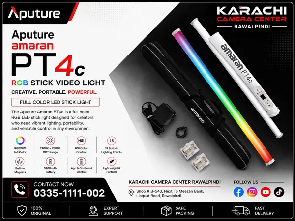 Aputure Amaran PT4c RGBWW 4-Foot Pixel Tube LED Video Light
