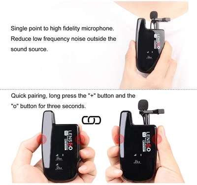 Lensgo LWM-308C II Dual Collar Wire Less Microphone 