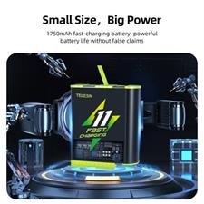 Telesin Fast Charging Battery For Go Pro Hero 9/10/11/12