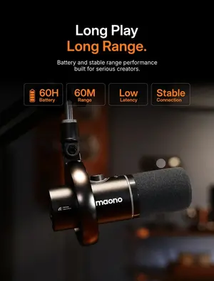 Maono PD200W Wireless Dynamic Microphone