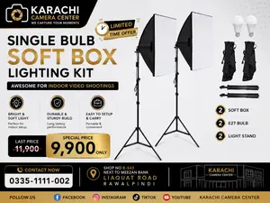 Single Bulb Soft Box Lighting Kit for Content Creators