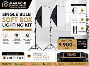 Single Bulb Soft Box Lighting Kit for Content Creators
