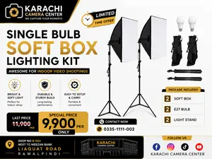 Single Bulb Soft Box Lighting Kit for Content Creators