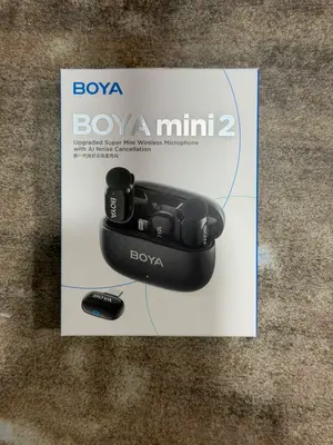 BOYA mini 2-01 Dual Wireless Microphone Combo with Charging Case – USB-C + Lightning