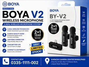 Boya BY V2 Dual Collar Wireless Microphone For iPhone 