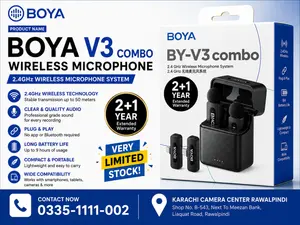 BOYA BY-V3 Combo 2.4GHz Dual Wireless Microphone
