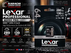 Lexar Professional SILVER PRO 64GB SDXC UHS-II V60 Memory Card