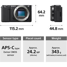 Sony ZV-E10 Mirrorless Camera with 16-50mm Lens (Black)
