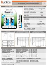  Uniross AA 2700 Series Ni-Mh Rechargeable Battery Cell ( 2 Batteries )