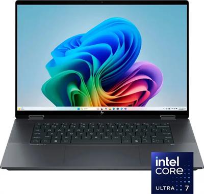 HP OmniBook Ultra Flip 16-AS0047 Laptop - Intel Core Ultra 7 256V, 16GB Ram - 512GB SSD, 16" diagonal, 3K (2880 x 1800), OLED multitouch-enabled, Fingerprint reader, Backlit Keyboard, Windows 11 Home With Hp Tilt Pen Stylus (Eclipse Grey)