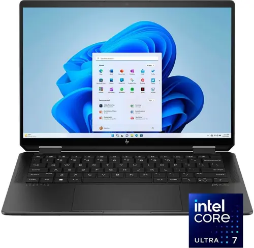 HP Spectre x360 14T -EU0008NI Laptop | Intel® Core™ Ultra 7 155H 16GB DDR5 1TB SSD, Intel® Arc™ Graphics, Windows 11 Home, Backlit KB 14" 3K UWVA OLED Touchscreen Display Windows 11, With Hp Stylus Pen | Nightfall Black