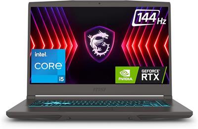 MSI Thin 15 B13VF Gaming Laptop 13th Gen Core i5-13420H, 16GB DDR4, 512GB SSD, NVIDIA RTX 4060 8GB Graphics, Blue Backlit Keyboard, 15.6" FHD IPS 144Hz, Windows 11 Home - Cosmos Gray