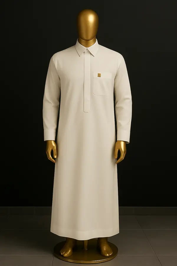 Saudi Modern Thobe (Sharp Shirt Collar)