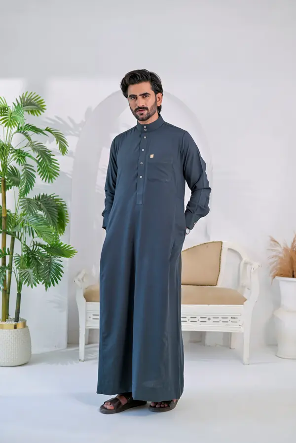 Saudi Thobe Modern (Military Green)