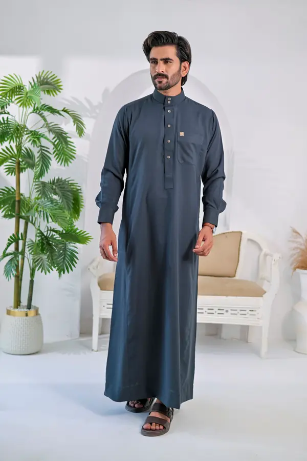 Saudi Thobe Modern (Military Green)