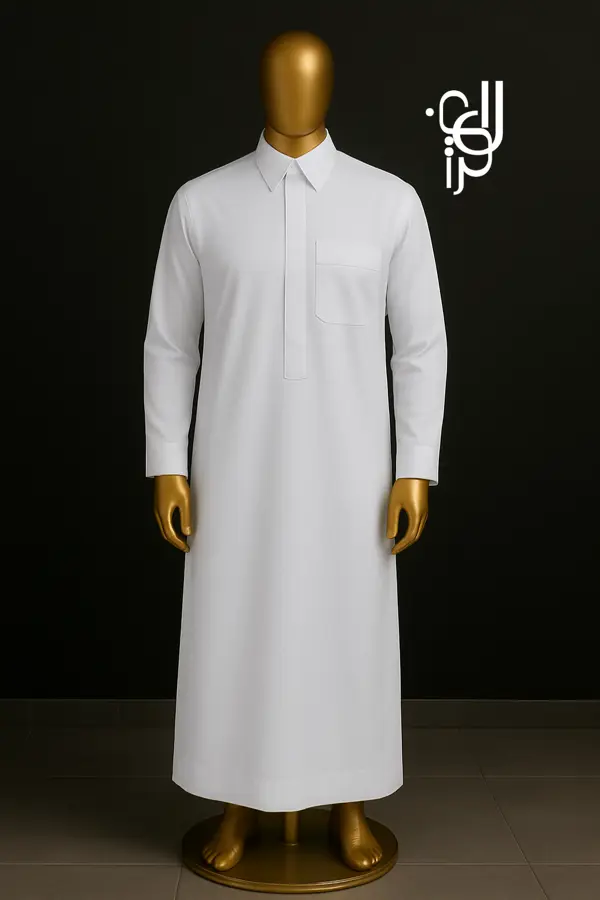 Saudi Modern Thobe (Sharp Shirt Collar)