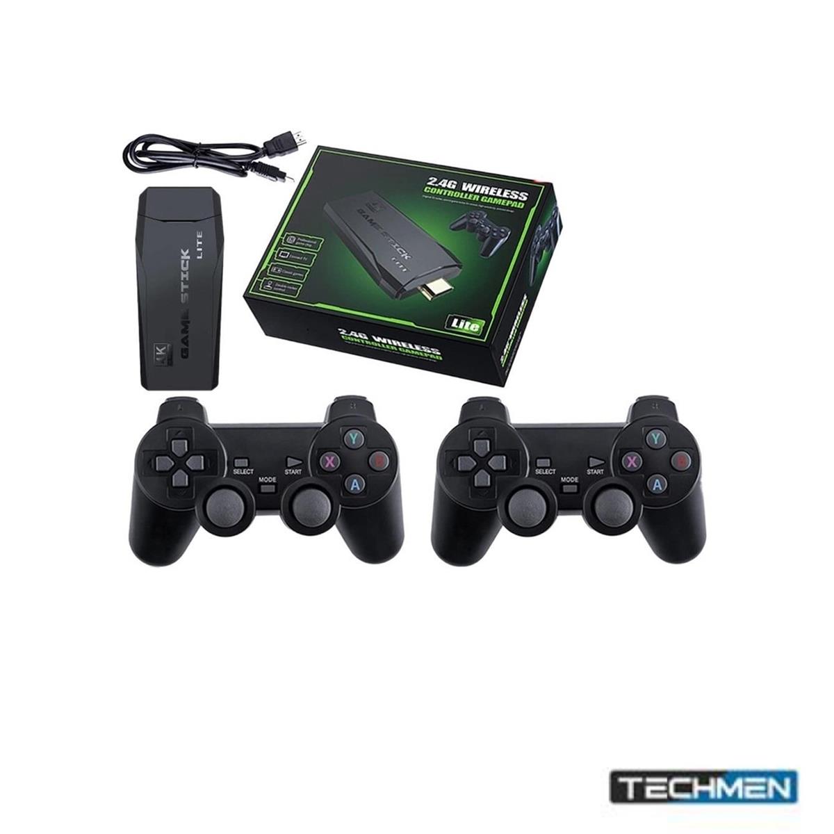 M8 (64GB) HDMI Game Stick Lite Console – 2.4G Wireless Controllers – 4K – 10,000 Video Game Retro Box – Plug and Play