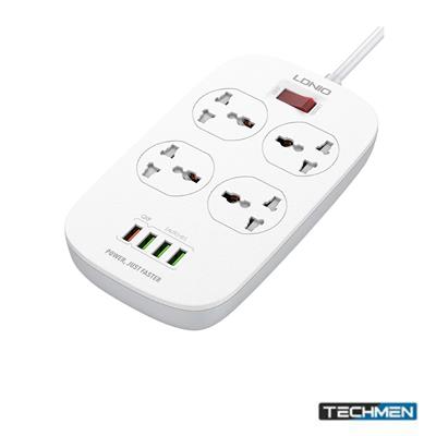 LDNIO SC4407 Fast Charging Power Strip – QC3.0 USB, Surge Protector, Universal Outlets (EU UK US)
