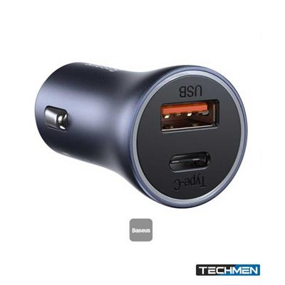 Baseus Golden Contactor Pro Dual Fast Charger Car Charger C+C 40W Dark Gray