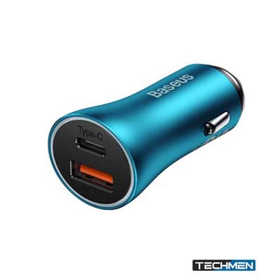 Baseus Golden Contactor Max Dual Fast Charger Car Charger U+C 60W Blue