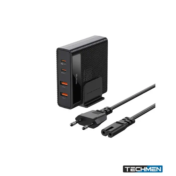 MCDODO 1802 100W 2C+2A Desktop Fast Charger with EU AC Cable + 100W USB-C to USB-C Cable 1.2M – GaN Desktop Charger