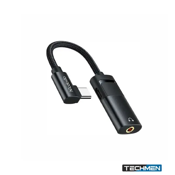 MCDODO 1880 USB-C to USB-C + 3.5mm Audio Adapter 0.12M – 60W PD Charging, Music & Call Adapter
