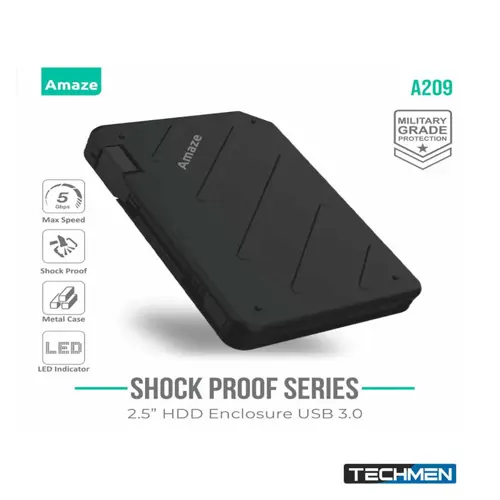 AMAZE A209 SHOCK PROOF 2.5" HDD CASE USB 3.0