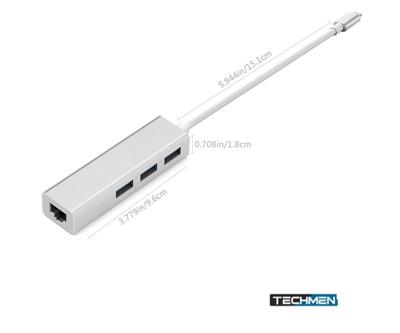 USB3.1 Type C to 3-2.0 Hub + LAN