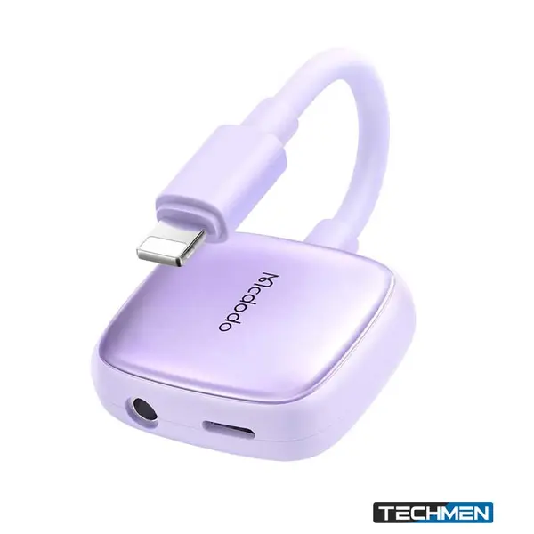 MCDODO 2741 2-in-1 Lightning to Lightning + 3.5mm Audio Adapter – Charging, Music & Call Adapter