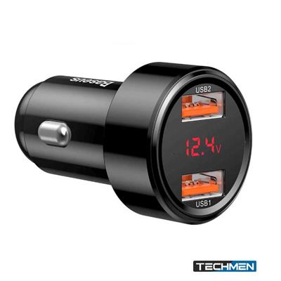 Baseus Magic Series Dual QC digital display for intelligent quick charging and car charging of 45W Black