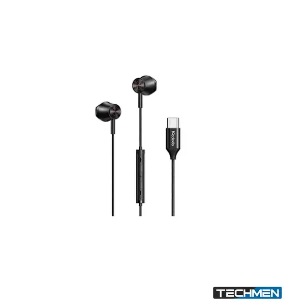 MCDODO 4070 Type-C Wired Earphone – Flat-Ear USB-C Earphones with Microphone