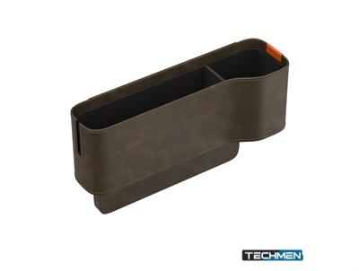 BASEUS OrganizeFun Series Car Console Storage Box Seat Gap Organizer Phone Drink Holder - Marble Brown