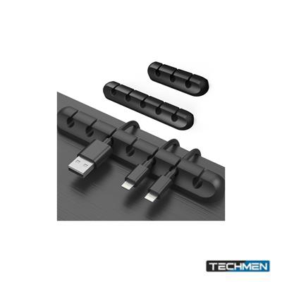 Universal 7 Holes Silicone Cable Clip Desktop Tidy Holder for Mouse, Headphone, Wire Organizer