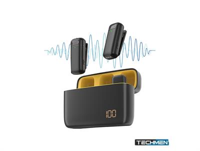 K6 iPhone Double Wireless Mic with Noise Reduction and Charging Case