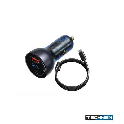Baseus Particular Digital Display QC+PPS Dual Car Charger 65W (with Cable Type-C to Type-C 100W 1m Black) 