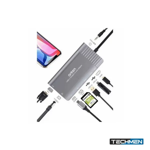 ONTEN 95117 8-in-1 Multiport USB Hub for Laptop & PC