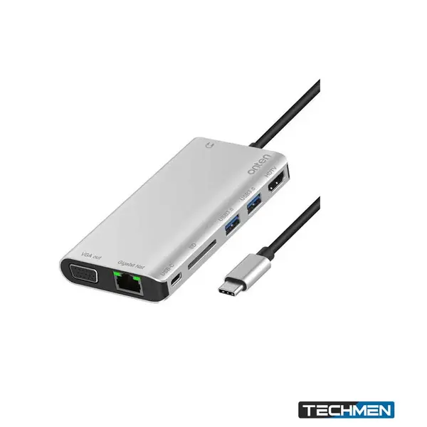 ONTEN 9591B 8-in-1 Type-C Multifunction Hub – Multiport USB-C Hub for Laptop & PC