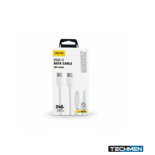 ASPOR A013 240W Type-C to Type-C 2M PD Fast Charging Cable (E-MARK Chip)