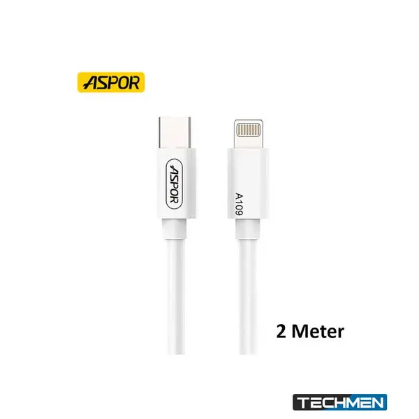 Aspor A109L 27W USB-C to Lightning Fast Charging Cable 2 Meter
