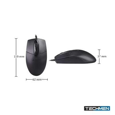 A4Tech OP-720S Wired Silent Click Mouse | Black