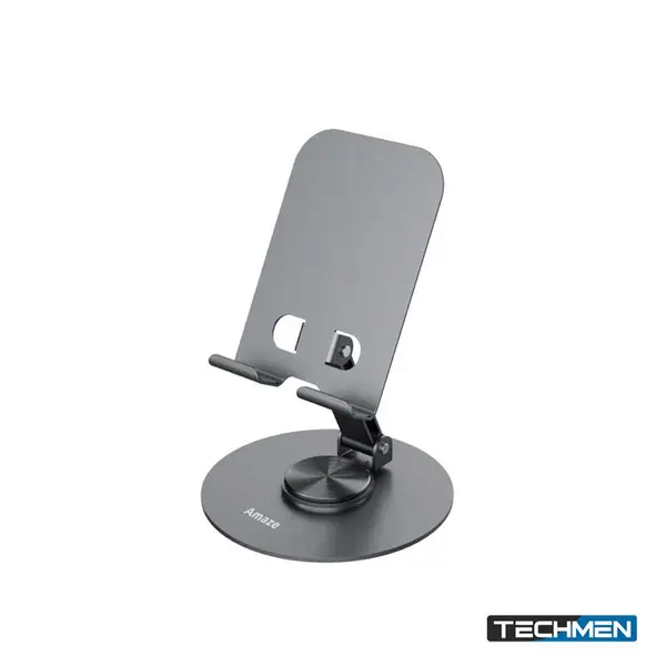 AMAZE A560 360° Metallic Desktop Mobile Holder – Adjustable Heavy-Duty Multi-Angle Phone Stand (Gray)