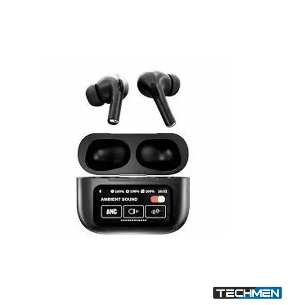 A9 Pro Apple AirPods ANC/ENC Zhongkelqnxun Touch Control BT 5.4 Earbuds – Black