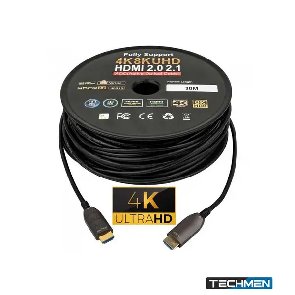 30m Fiber HDMI 2.0/2.1 Active Optical Cable with 4K/8K UHD Support (AOC30M)