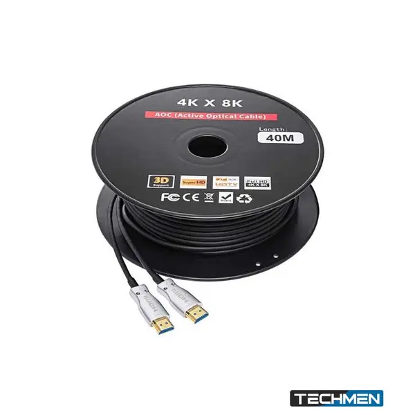 40m Fiber HDMI 2.0/2.1 Active Optical Cable with 4K/8K UHD Support (AOC40M)