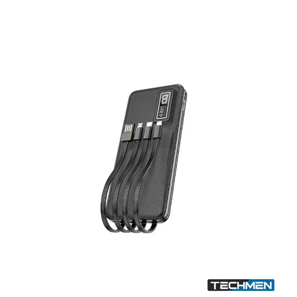 Aspor A300 Original 10000mAh Li-Polymer Battery 4-in-1 Power Bank – Black