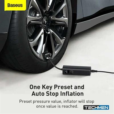 Baseus Super Mini Inflator Pump Air Compressor Portable Hand-Held Auto Tire Pump - Black