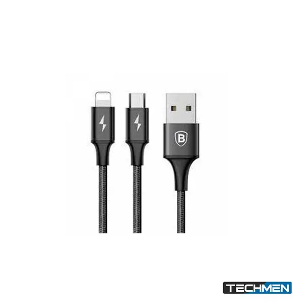 BASEUS Rapid Series 2-in-1 USB to iPhone + Micro Cable -(CALT-01)